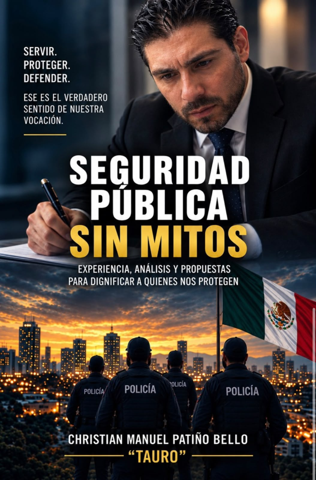 Portada del libro Seguridad Pública sin Mitos, de Christian Manuel Patiño Bello